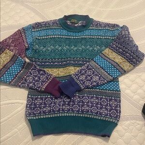 Vintage‎ Sweater Mens S Colours by Alexander Julian Cotton 90s